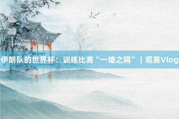 伊朗队的世界杯：训练比赛“一墙之隔”｜观赛Vlog