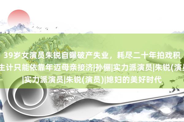 39岁女演员朱锐自曝破产失业，耗尽二十年拍戏积攒全部积蓄，日常生计只能依靠年迈母亲接济|孙俪|实力派演员|朱锐(演员)|媳妇的美好时代