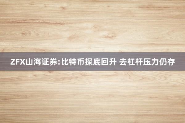 ZFX山海证券:比特币探底回升 去杠杆压力仍存