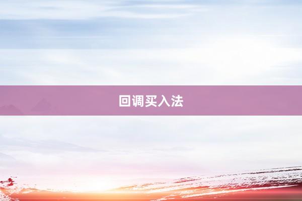 回调买入法