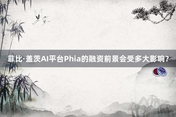 菲比·盖茨AI平台Phia的融资前景会受多大影响？
