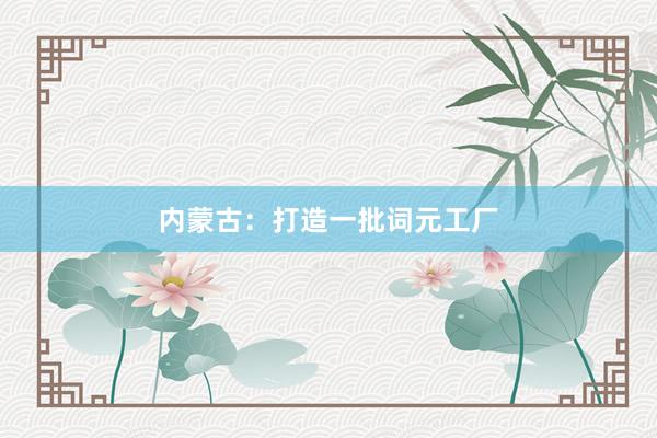 内蒙古：打造一批词元工厂