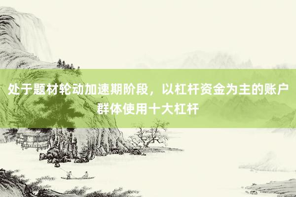 处于题材轮动加速期阶段，以杠杆资金为主的账户群体使用十大杠杆