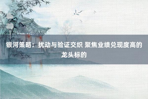 银河策略：扰动与验证交织 聚焦业绩兑现度高的龙头标的