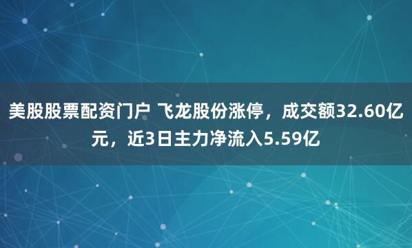 美股股票配资门户 飞龙股份涨停，成交额32.60亿元，近3日主力净流入5.59亿