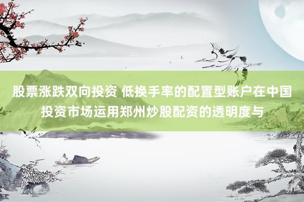 股票涨跌双向投资 低换手率的配置型账户在中国投资市场运用郑州炒股配资的透明度与