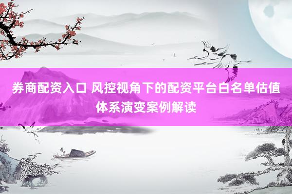 券商配资入口 风控视角下的配资平台白名单估值体系演变案例解读